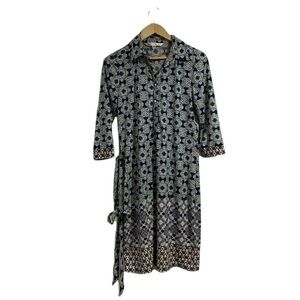 Max Studio dress Small belted 3/4 button down front and sleeve gently worn